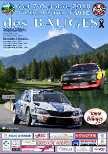 Affiche du 33eme rallye des Bauges.